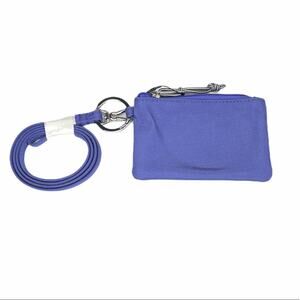 Vera Bradley Wisteria Zip ID and Lanyard Purple